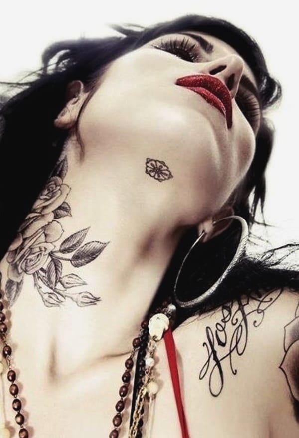 50 Best Neck Tattoo Ideas for Girls: 2015