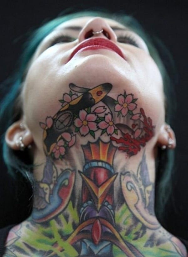 50 Best Neck Tattoo Ideas For Girls 2015 