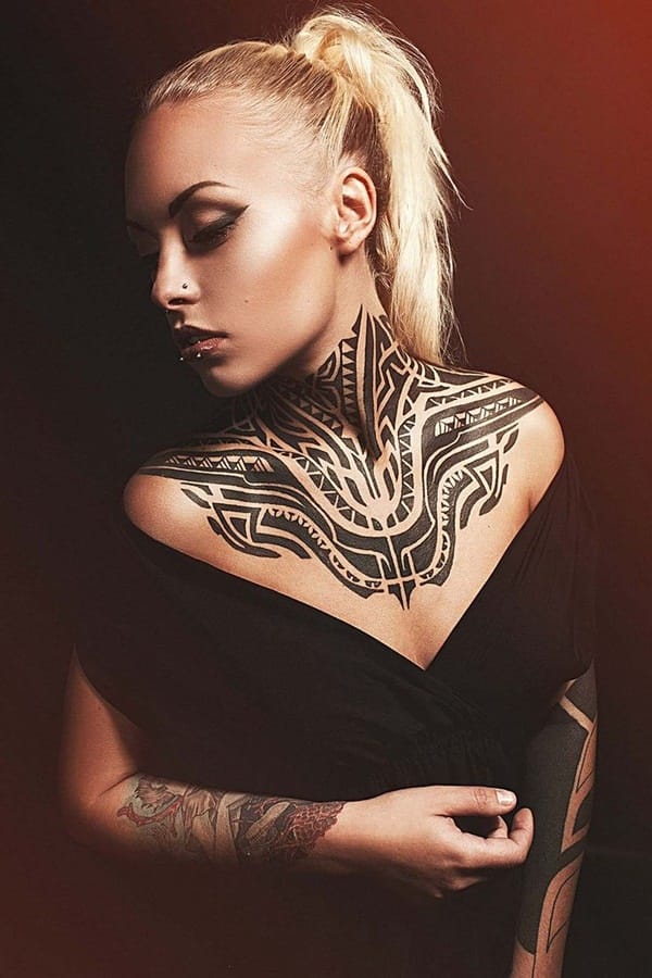 50 Best Neck Tattoo Ideas for Girls 2015