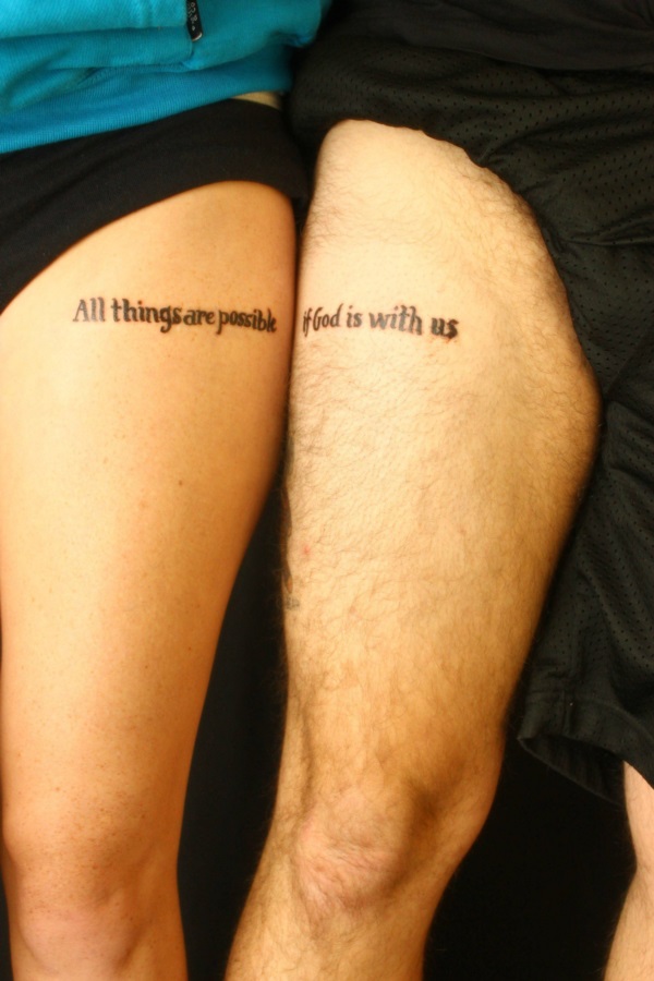 Satisfying Couple Tattoo Ideas Matching