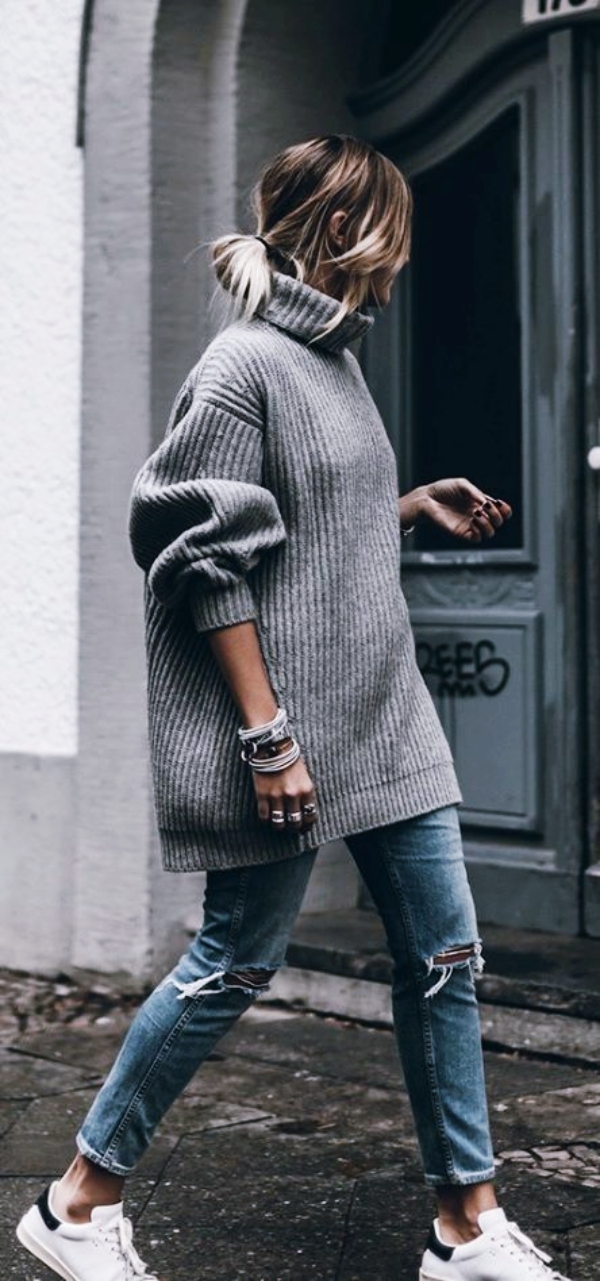 40 Off to Work Oversized Sweater Outfits - Buzz 2018