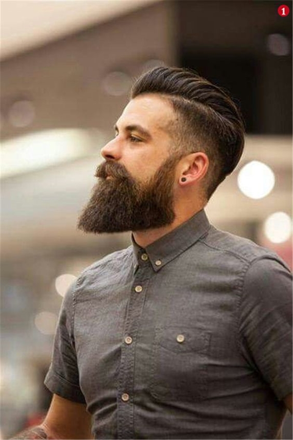 Simple Hair Style Man Beard for Men Haircut