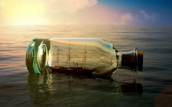 Incredible Ship inside Bottle Art Works0211