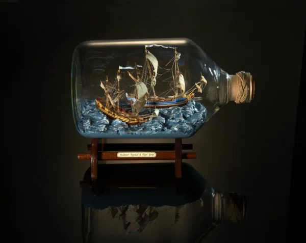 Incredible Ship inside Bottle Art Works0461