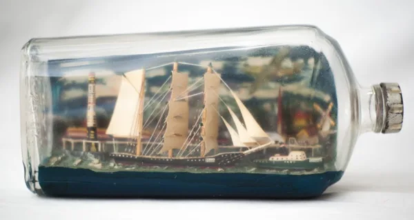 Incredible Ship inside Bottle Art Works0491