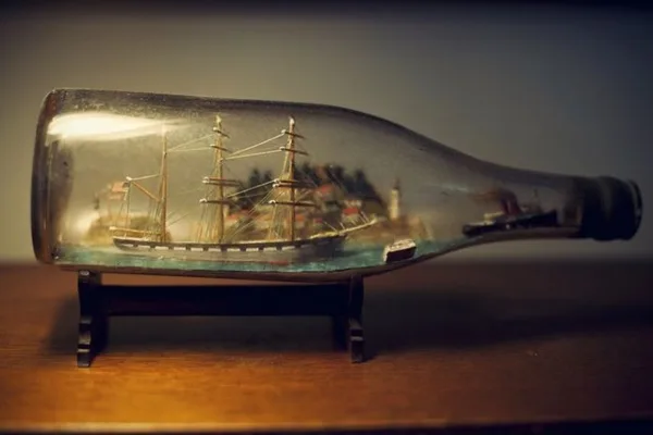 Incredible Ship inside Bottle Art Works0501