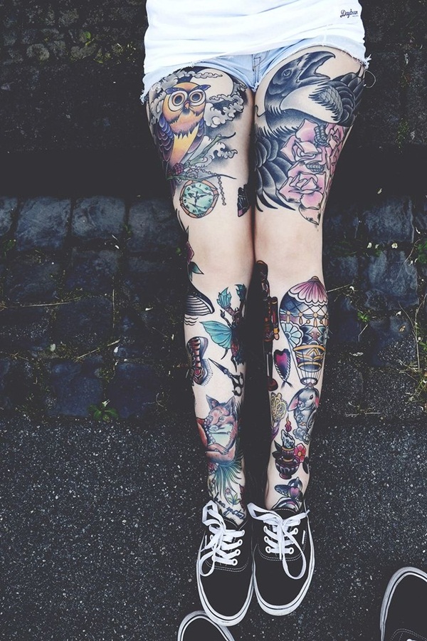 Thigh tattoos for girls14-014