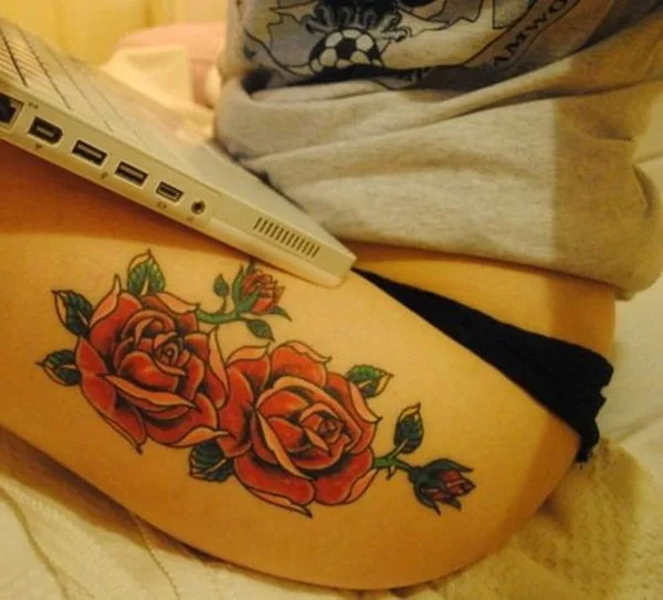 Thigh tattoos for girls15-015