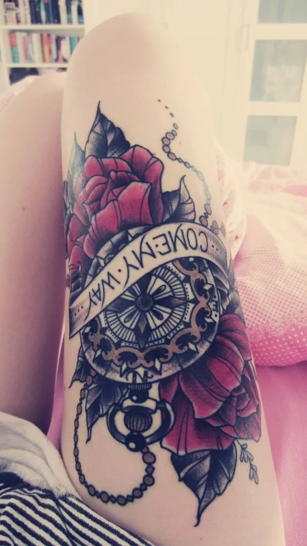 Thigh tattoos for girls20-020