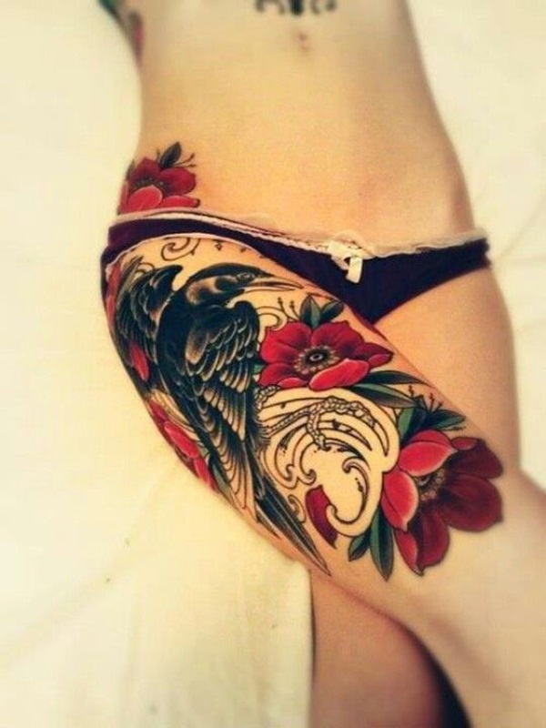 Thigh tattoos for girls23-023