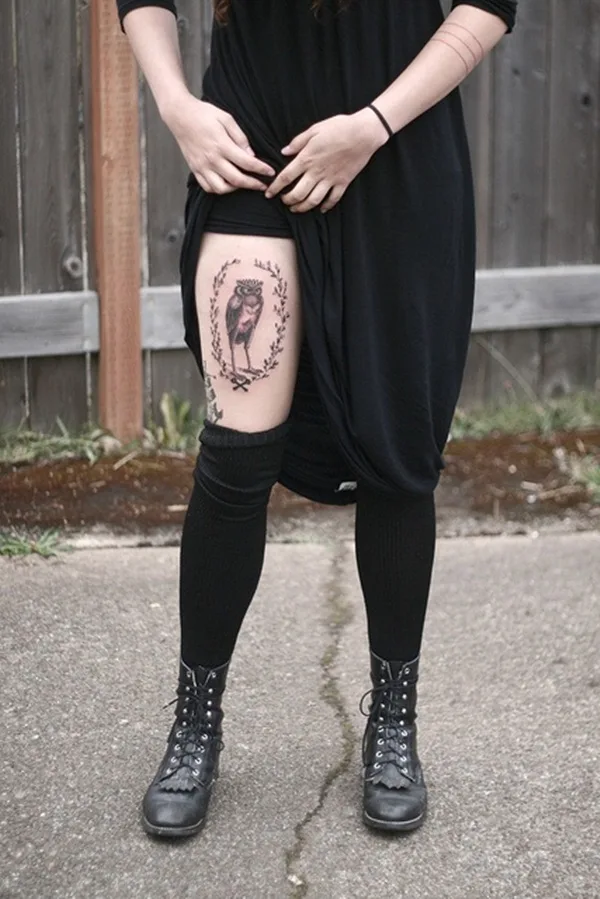 Thigh tattoos for girls25-025