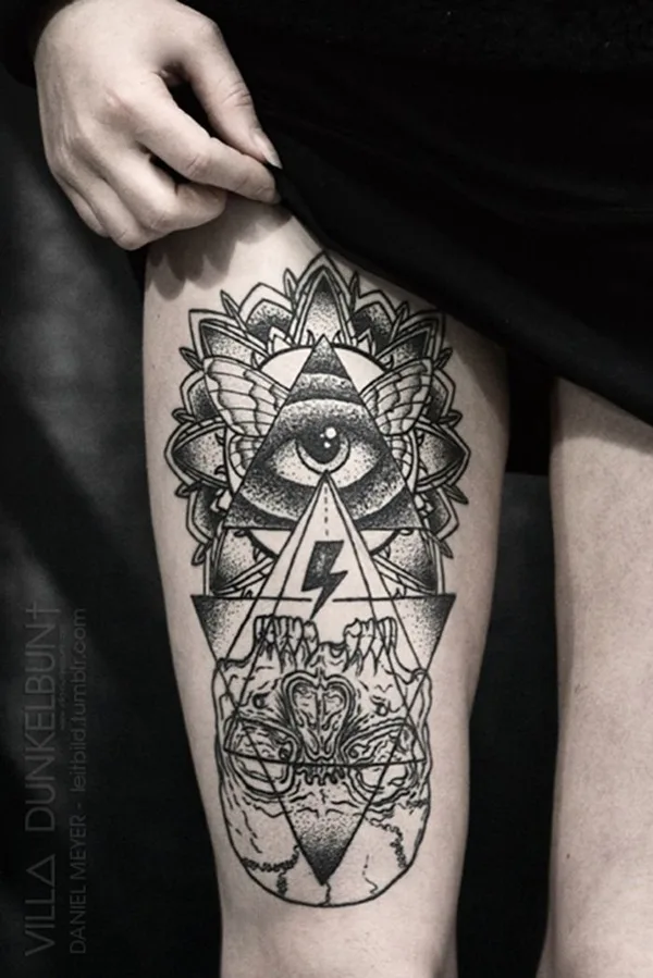 Thigh tattoos for girls37-037
