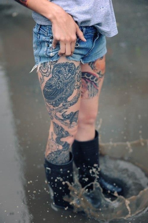 Thigh tattoos for girls38-038