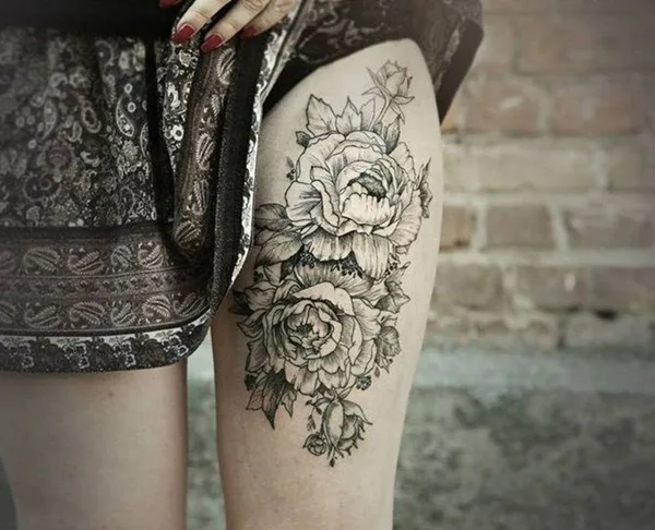 Thigh tattoos for girls44-044