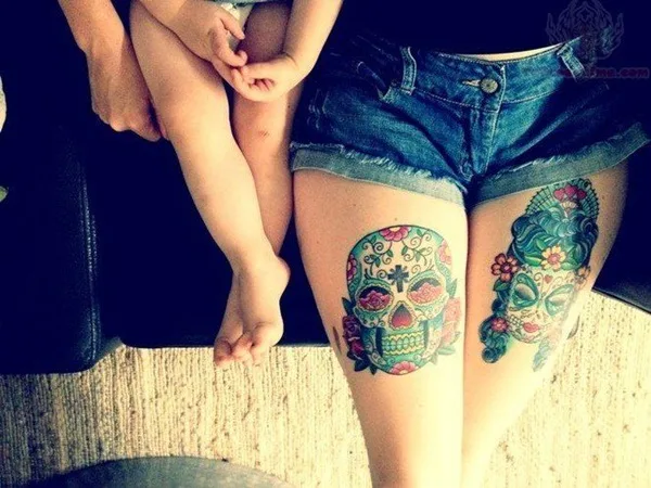 Thigh tattoos for girls46-046
