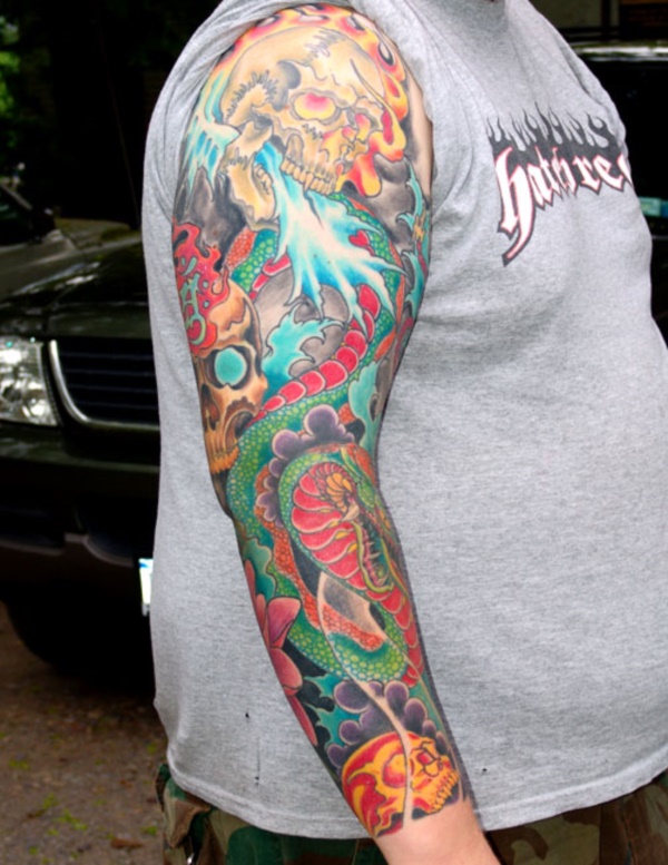 50 Cool Japanese Sleeve Tattoos for Awesomeness0001