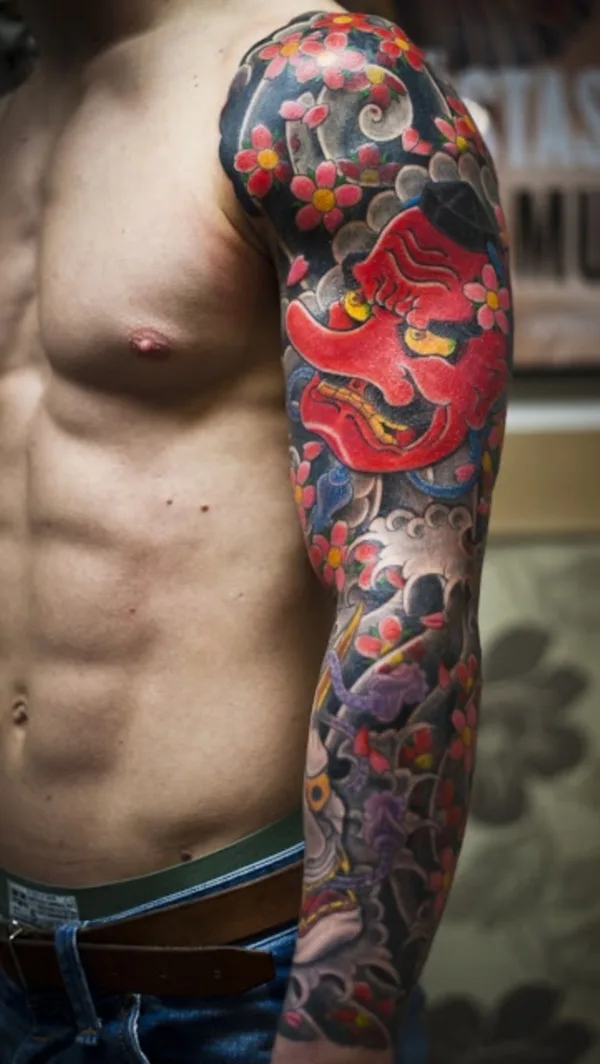 50 Cool Japanese Sleeve Tattoos for Awesomeness0391