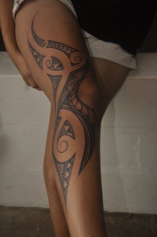 50 Sexy Hawaiian Tribal Tattoos for Girls0431