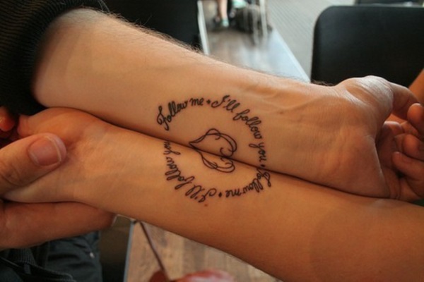 Adorable Couple Tattoo Designs and Ideas (49)