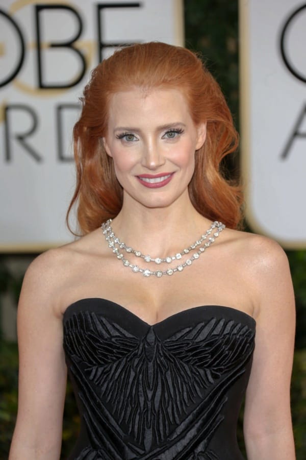 01/12/2014 - Jessica Chastain - 71st Annual Golden Globe Awards - Arrivals - Beverly Hilton Hotel - Beverly Hills, CA, USA - Keywords: Theatrical Performance, California, Movie, Award, Television Show, Golden Globe Awards, Film Industry, Fashion, Arts Culture and Entertainment, Attending, Celebrities, celebrity 71st Golden Globe Awards Orientation: Portrait Face Count: 1 - False - Photo Credit: Andrew Evans  / PR Photos - Contact (1-866-551-7827) - Portrait Face Count: 1