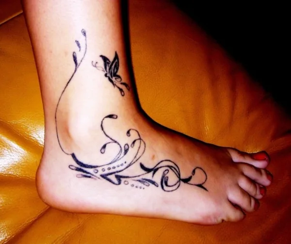 Latest 55 Beautiful Foot Tattoo Designs For Girls0071