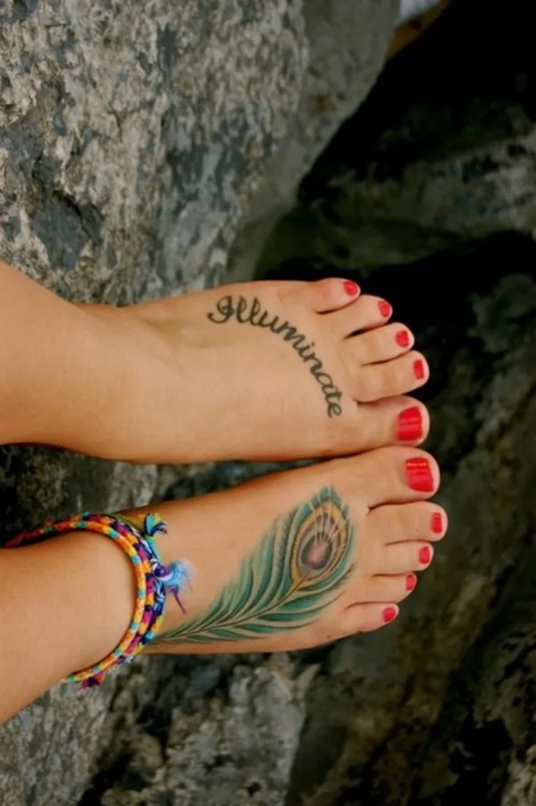 Latest 55 Beautiful Foot Tattoo Designs For Girls0201
