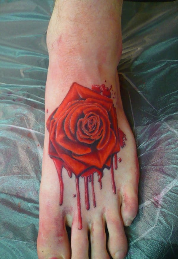 Step Up Your Style With Flower Foot Tattoo