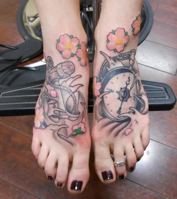 Latest 55 Beautiful Foot Tattoo Designs For Girls0431