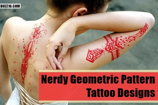 50 Nerdy Geometric Pattern Tattoo Designs