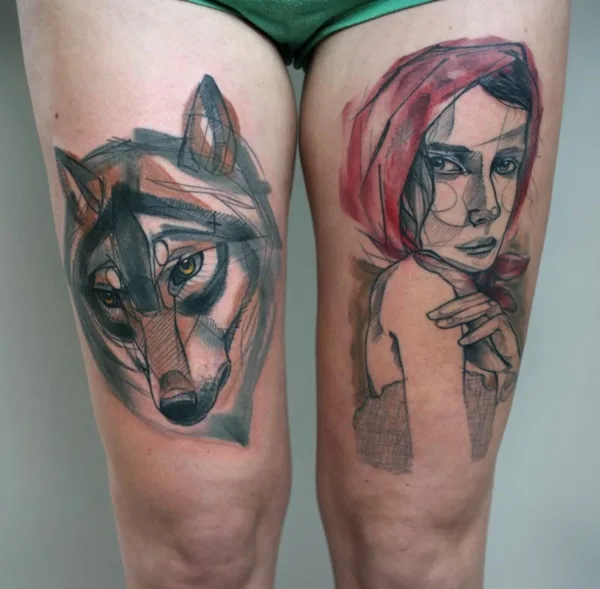 Nerdy Geometric Pattern Tattoo Designs0301