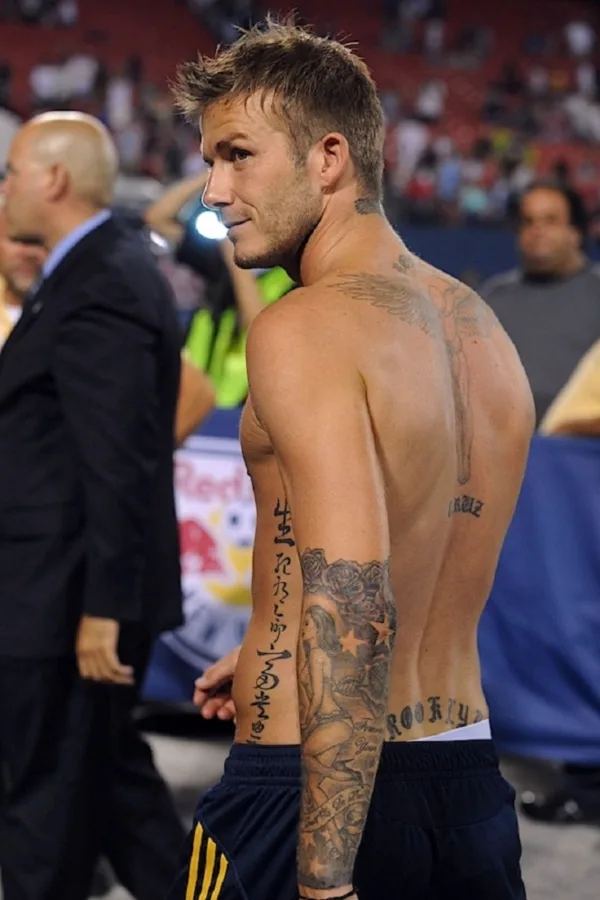 July 16, 2009:  David Beckham photographed after his first game back in the MLS with his team the LA Galaxy vs. the New York Red Bulls in E. Rutherford, New Jersey. Galaxy defeated the Red Bulls 3-1. Credit: INFphoto.com Ref.: infusny-110