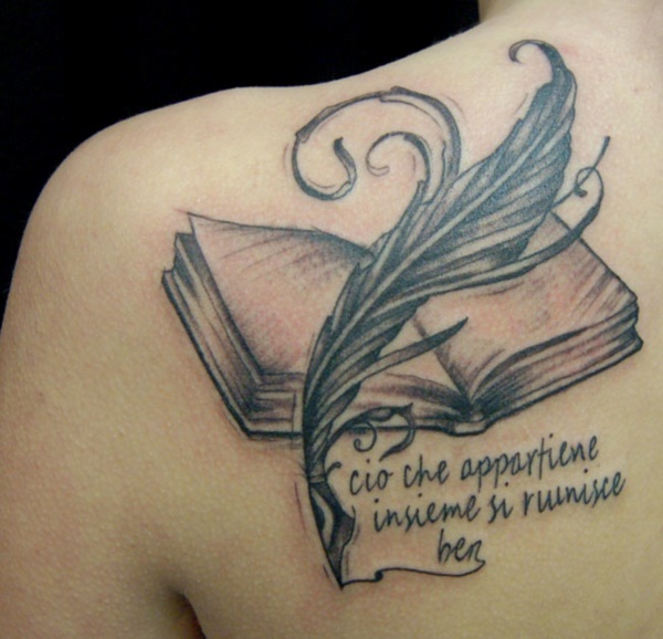 attractive literary book tattoos0221