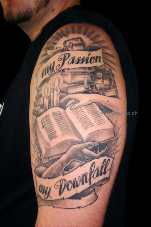 attractive literary book tattoos0311