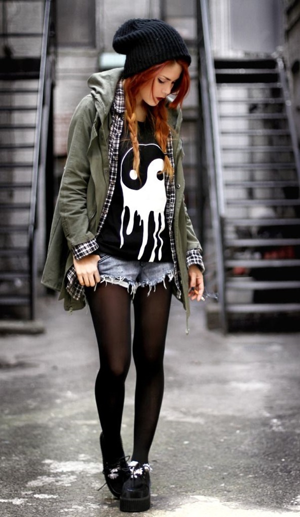 Cool Looking Grunge style Outfits for Girls (14)