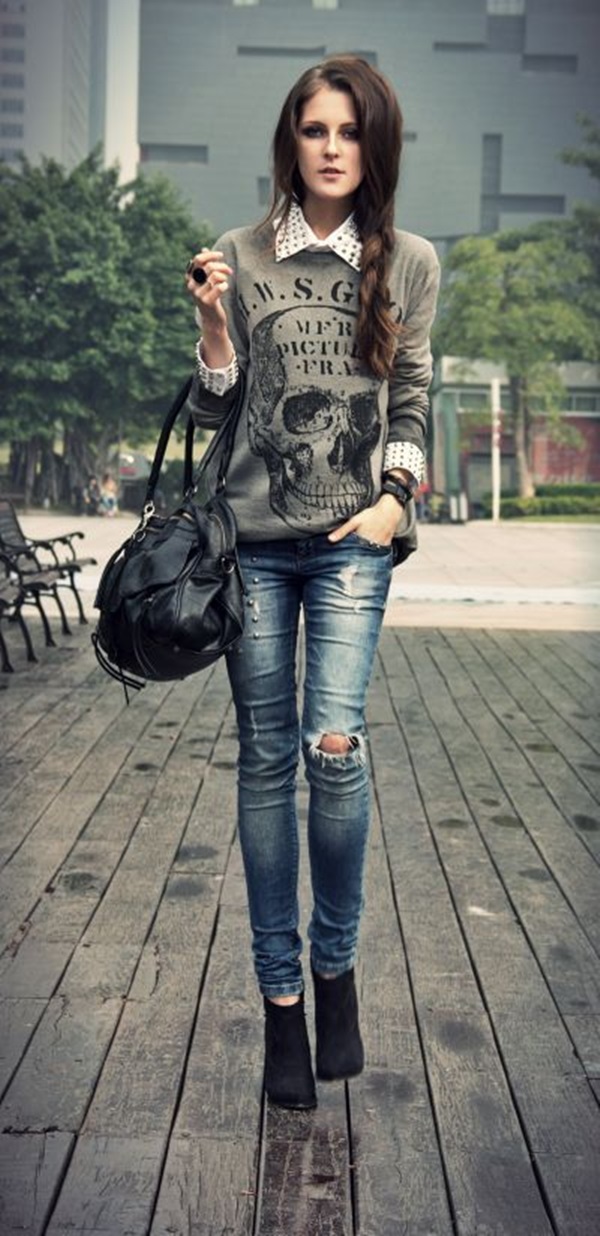 Cool Looking Grunge style Outfits for Girls (15)