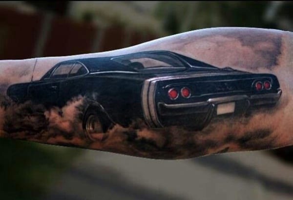 Classic Dodge Charger car tattoo  YouTube