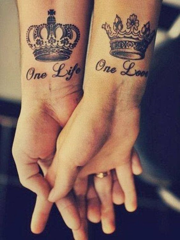 Cute Mr. and Mrs. Tattoos for Perfect Couples - 2
