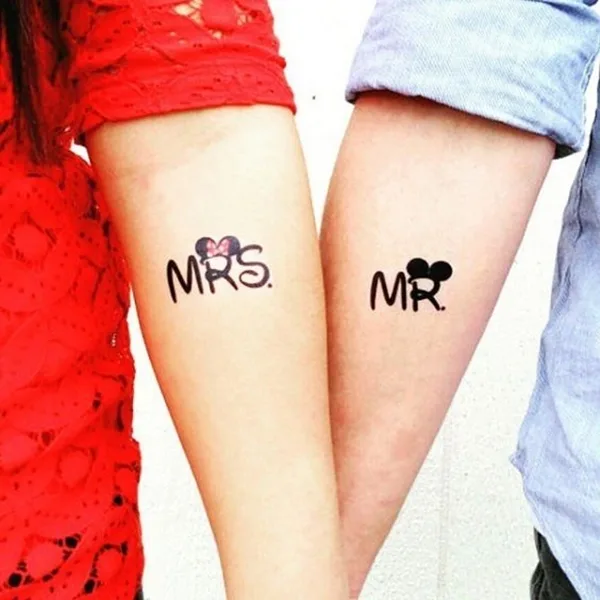 Cute Mr. and Mrs. Tattoos for Perfect Couples - 4