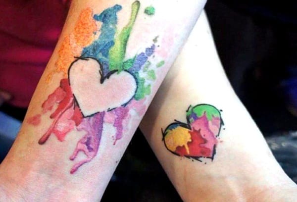 Cute king and queen tattoo for couples0021