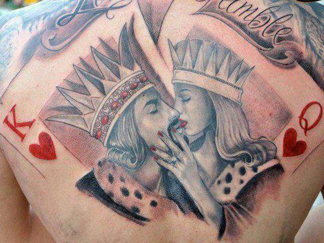 45 Cute king and queen tattoo for couples