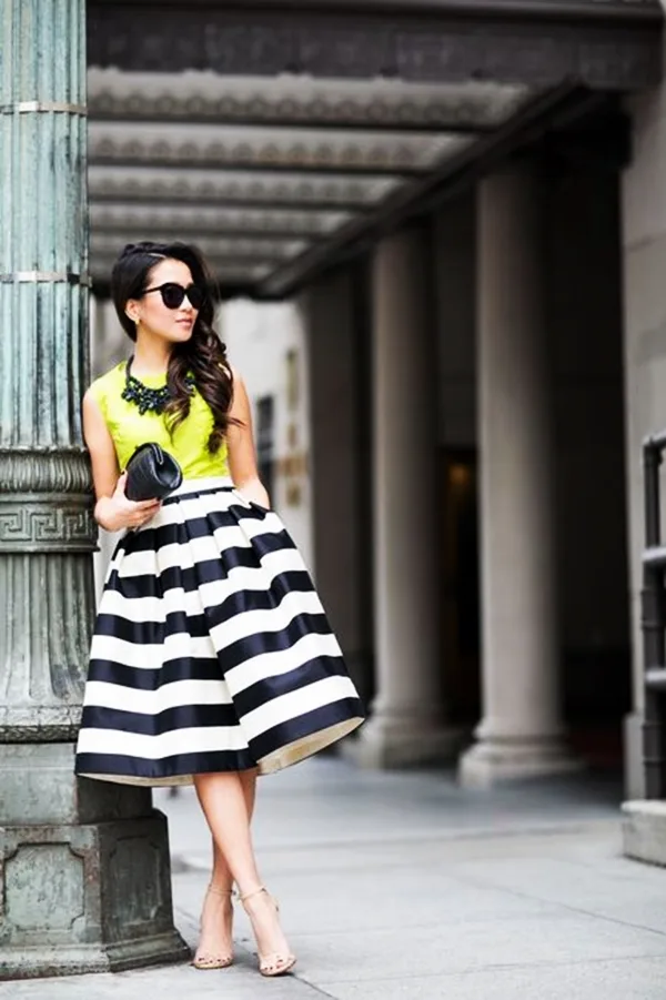 Trending Striped Skirt Outfits For 2016 - (12)