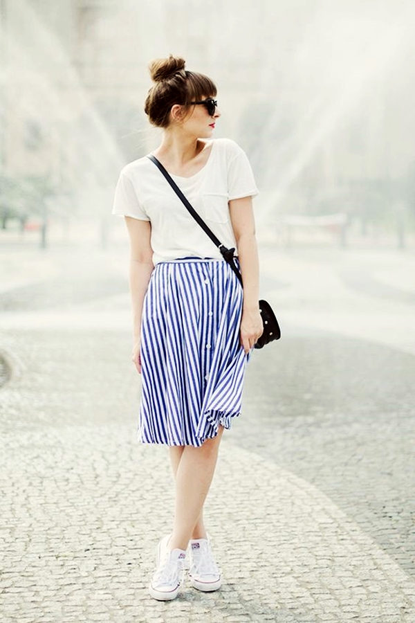 Trending Striped Skirt Outfits For 2016 - (16)