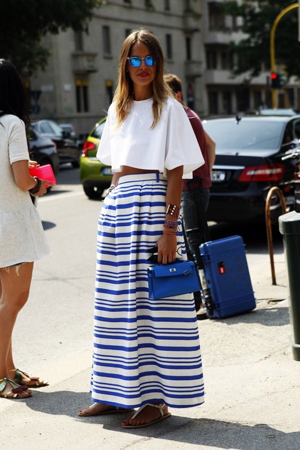 Trending Striped Skirt Outfits For 2016 - (17)