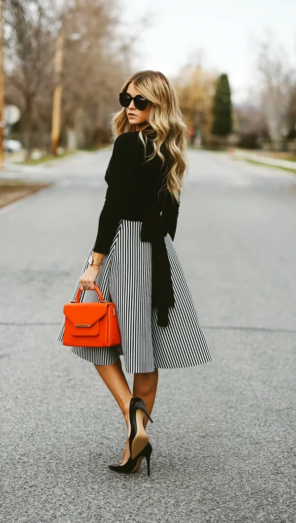 Trending Striped Skirt Outfits For 2016 - (19)
