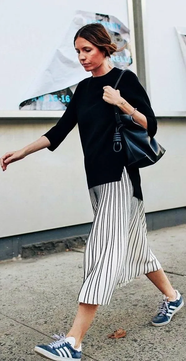 Trending Striped Skirt Outfits For 2016 - (21)