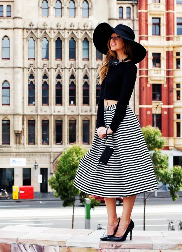 Trending Striped Skirt Outfits For 2016 - (33)