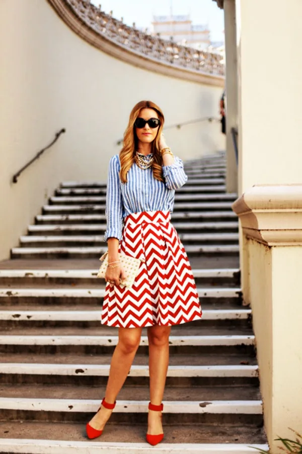 Trending Striped Skirt Outfits For 2016 - (35)