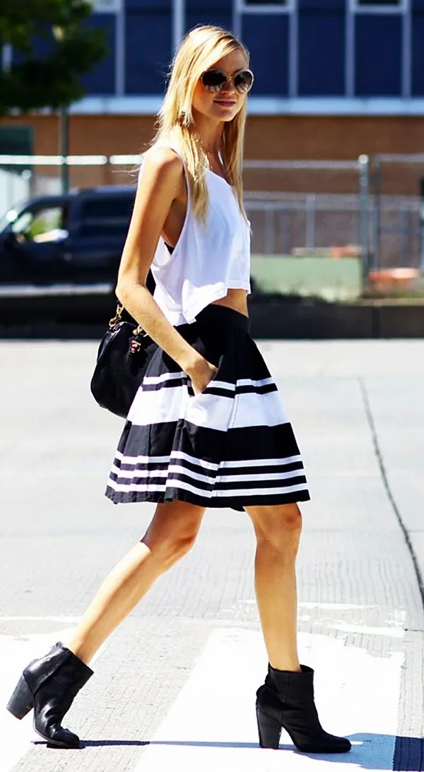 Trending Striped Skirt Outfits For 2016 - (9)
