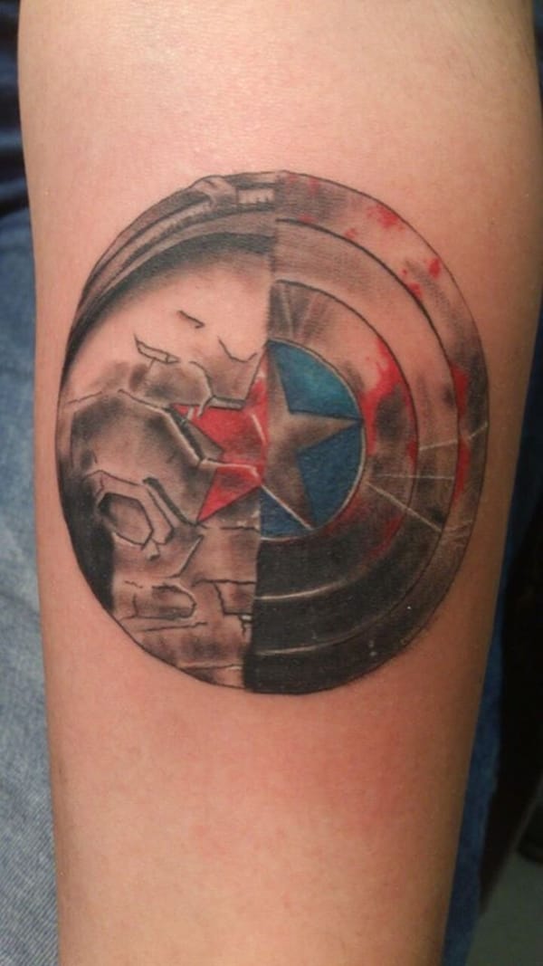 the shield of americas ass captainamerica marvel avengers tattoo   TikTok