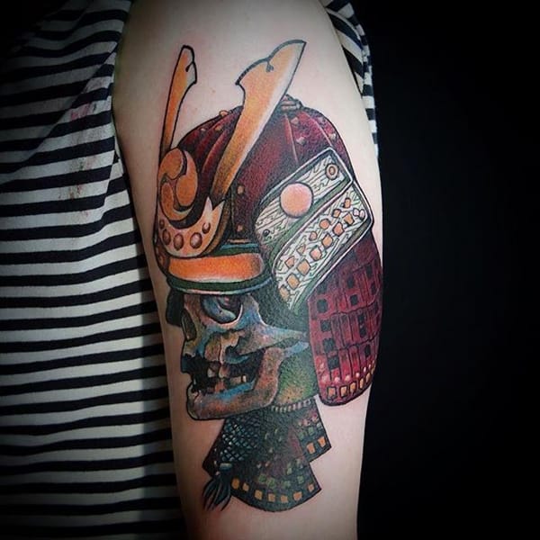 Wonderland Tattoo Patong Phuket Thailand  Japanese style Hannya mask and Samurai  tattoo on forearm done at Wonderland Tattoo Patong Phuket Thailand For  appointment or design tattoo please contact Website   httpwwwwonderlandtattoophuketcom